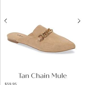 Tan Chain Mule Size 8 NEW